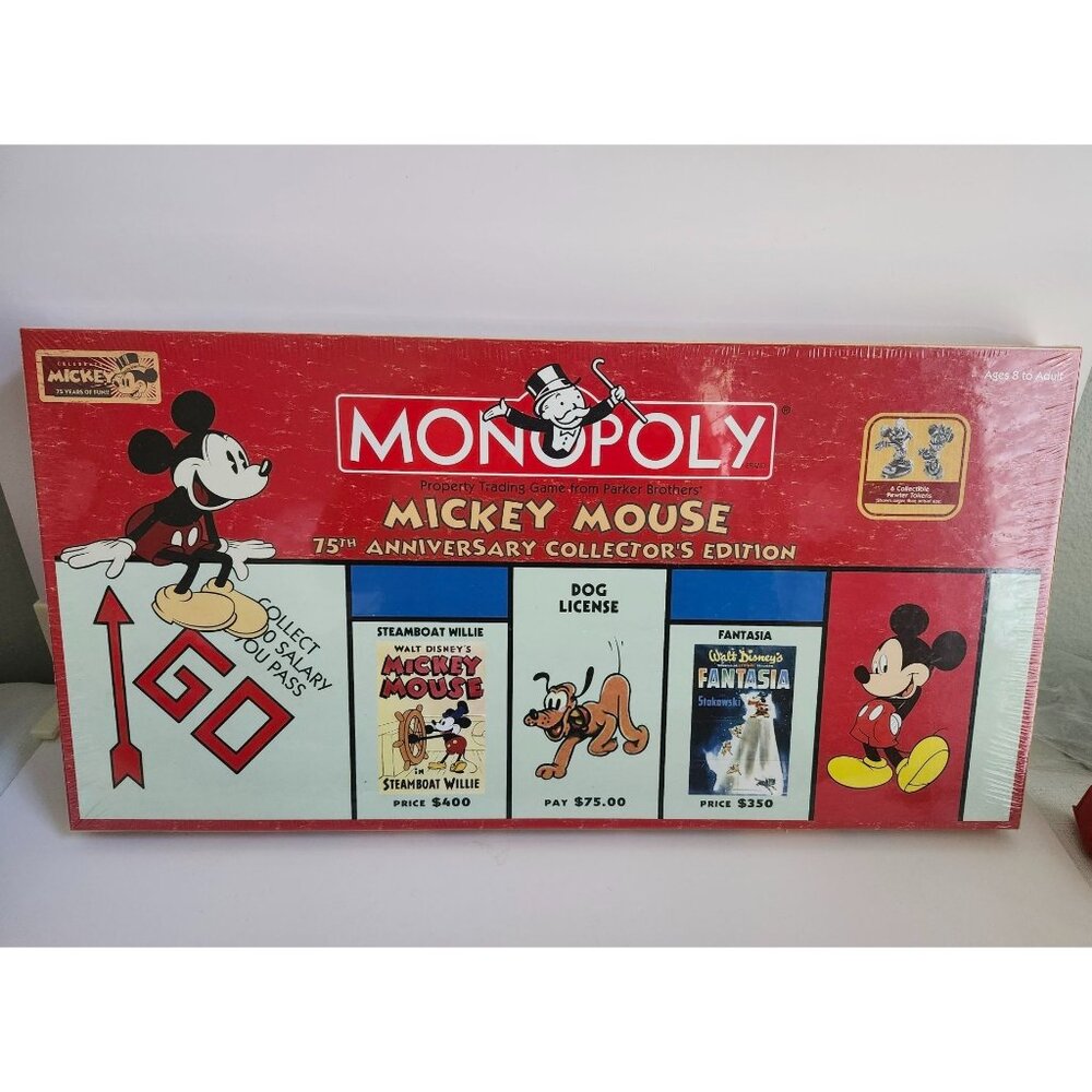 2004 Monopoly Mickey Mouse 75th Anniversary Collectors Edition Board Game Factor